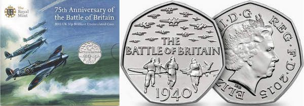 Монета 75 лет битве за Британию