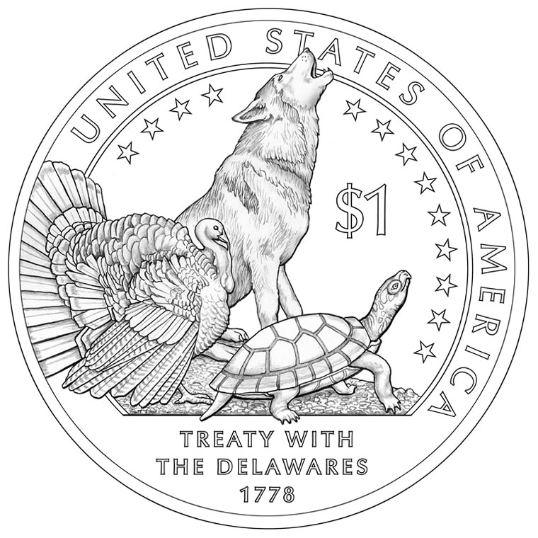 Волк черепаха. Монета гостеприимство американских индейцев. Доллары Сакагавеи животные. Монета США Сакагавея договор с делавэрами. Sacagawea Golden Dollar Coin.