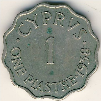 Cyprus, 1 piastre, 1938
