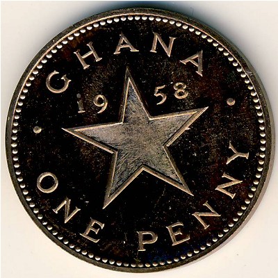 Ghana, 1 penny, 1958