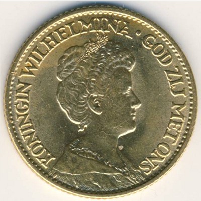 Нидерланды, 10 гульденов (1911–1917 г.)