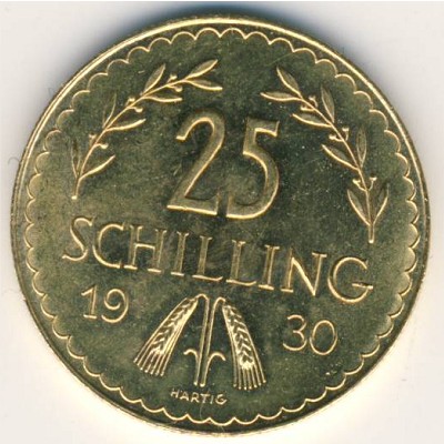 Austria, 25 schilling, 1926–1934