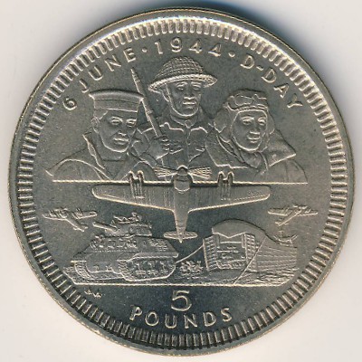 Gibraltar, 5 pounds, 1994