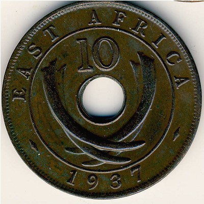 East Africa, 10 cents, 1937–1941