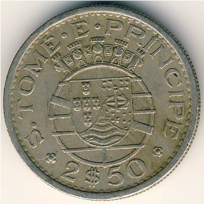 Sao Tome and Principe, 2,5 escudos, 1962–1971