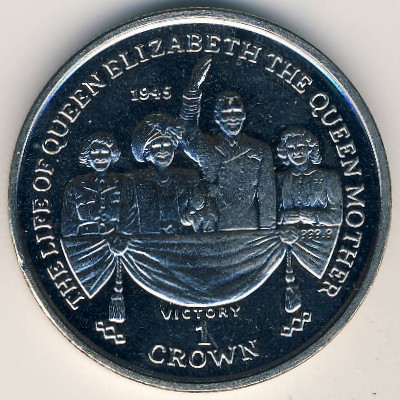 Gibraltar, 1 crown, 2000