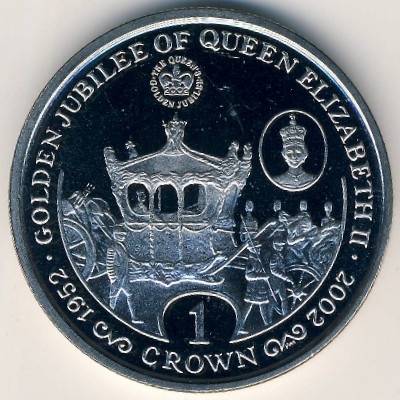 Gibraltar, 1 crown, 2002