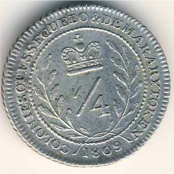 Essequibo & Demerary, 1/4 guilder, 1809