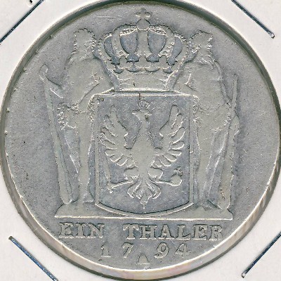 Prussia, 1 thaler, 1790–1797