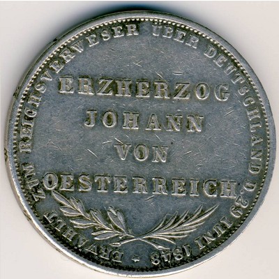 Frankfurt, 2 gulden, 1848