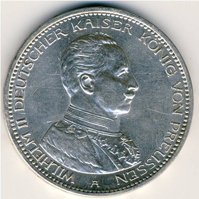 Пруссия, 5 марок (1913–1914 г.)
