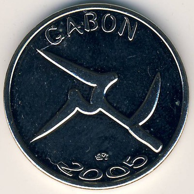 Gabon., 1500 francs CFA, 2005