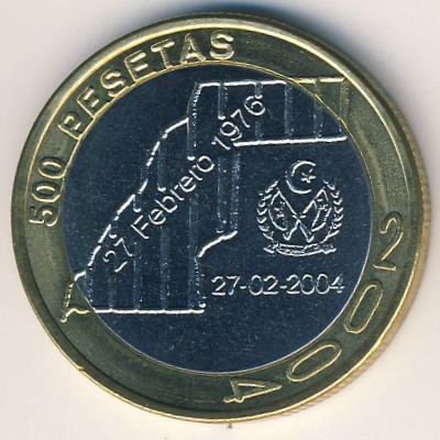 Sahara., 500 pesetas, 2004