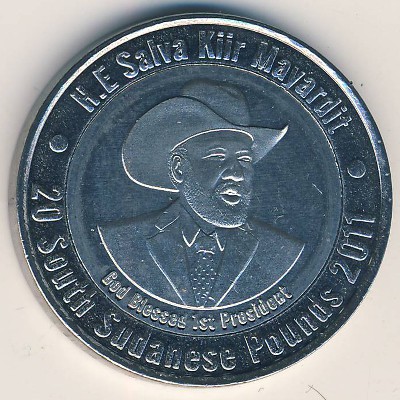 Южный Судан., 20 фунтов (2011 г.)