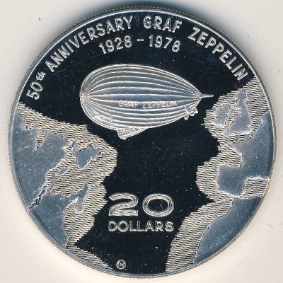 Dominica, 20 dollars, 1978