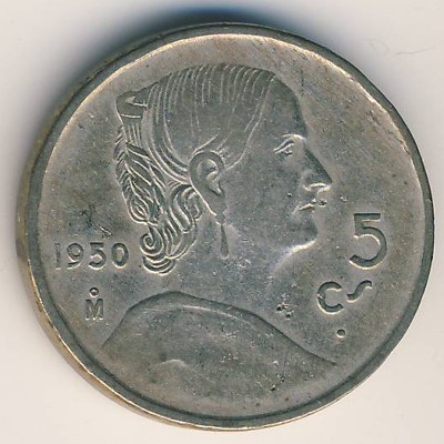 Mexico, 5 centavos, 1950