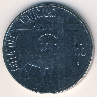 Vatican City, 100 lire, 1984