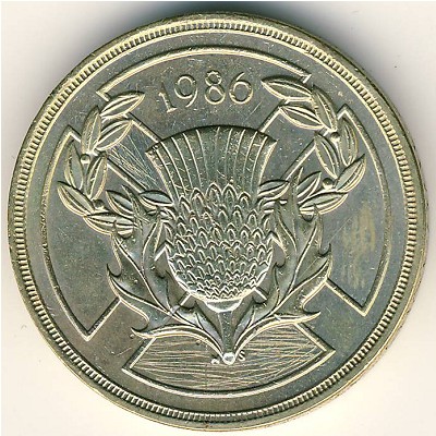 Great Britain, 2 pounds, 1986