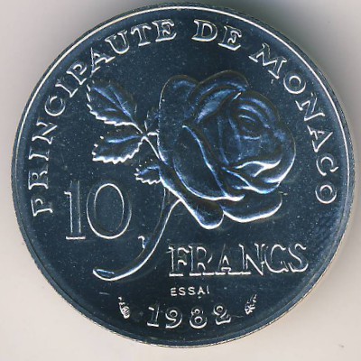 Monaco, 10 francs, 1982