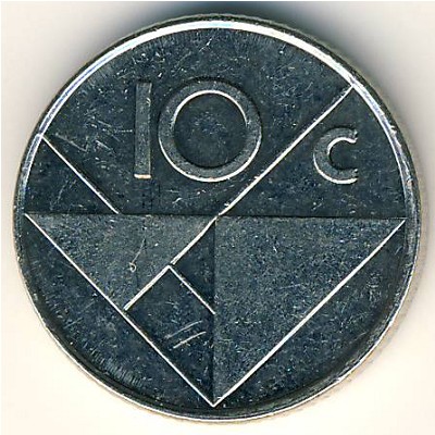 Аруба, 10 центов (1986–2018 г.)