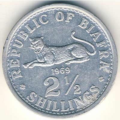 Biafra, 2 1/2 shillings, 1969
