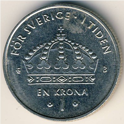 Швеция, 1 крона (2001–2012 г.)