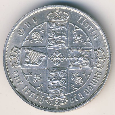 Great Britain, 1 florin, 1877–1887