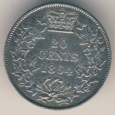 New Brunswick, 20 cents, 1862–1864