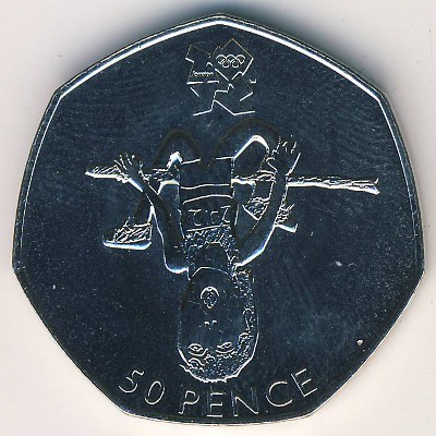 Великобритания, 50 пенсов (2009–2011 г.)