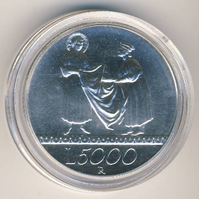 Italy, 5000 lire, 1999