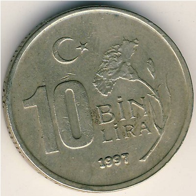 Турция, 10000 лир (1997–1999 г.)