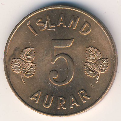 Iceland, 5 aurar, 1946–1966