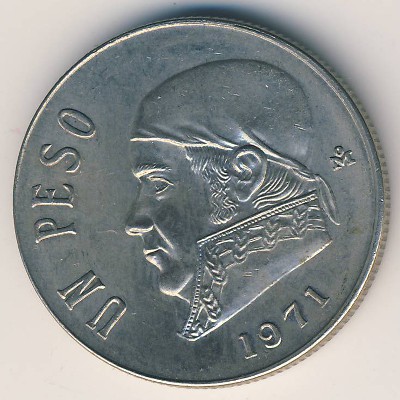 Mexico, 1 peso, 1970–1983