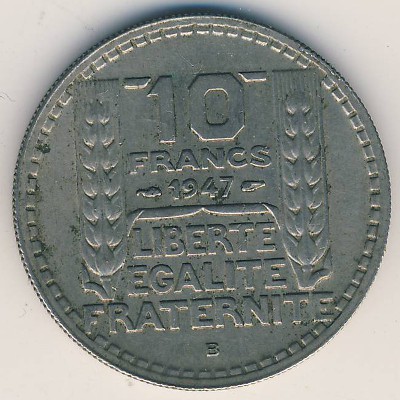 Франция, 10 франков (1947–1949 г.)
