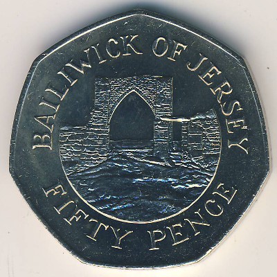 Jersey, 50 pence, 1983–1997