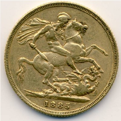 Australia, 1 sovereign, 1871–1887