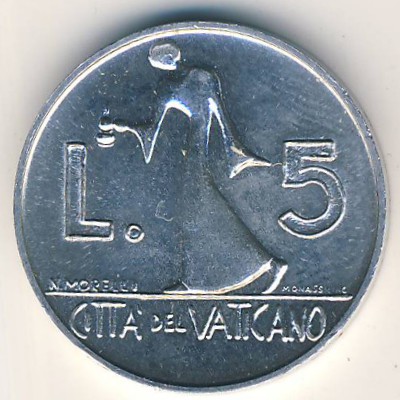 Vatican City, 5 lire, 1978