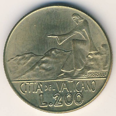 Vatican City, 200 lire, 1978