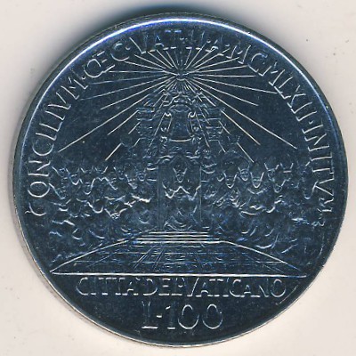 Ватикан, 100 лир (1962 г.)