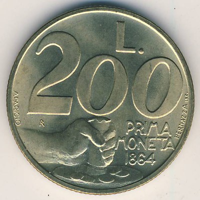 San Marino, 200 lire, 1991