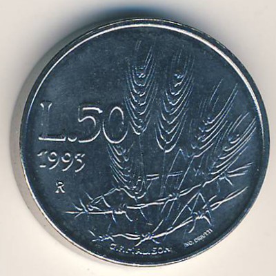 San Marino, 50 lire, 1993