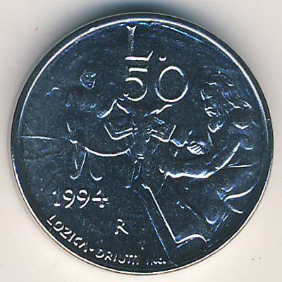 San Marino, 50 lire, 1994