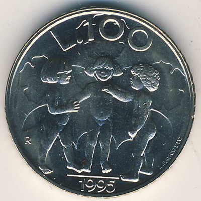San Marino, 100 lire, 1995