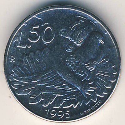 San Marino, 50 lire, 1995