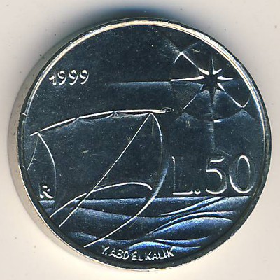 San Marino, 50 lire, 1999