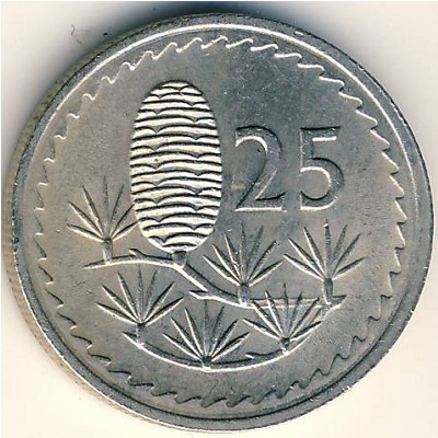 Cyprus, 25 mils, 1963–1982