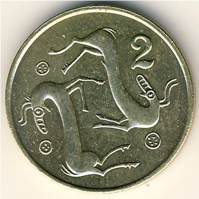 Cyprus, 2 cents, 1983