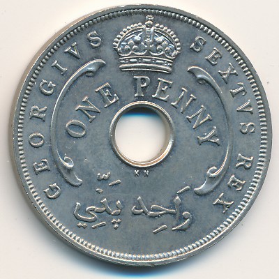 British West Africa, 1 penny, 1951