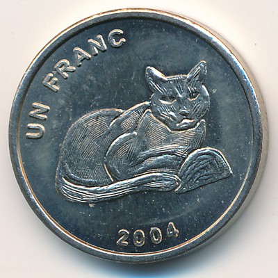 Congo Democratic Repablic, 1 franc, 2004