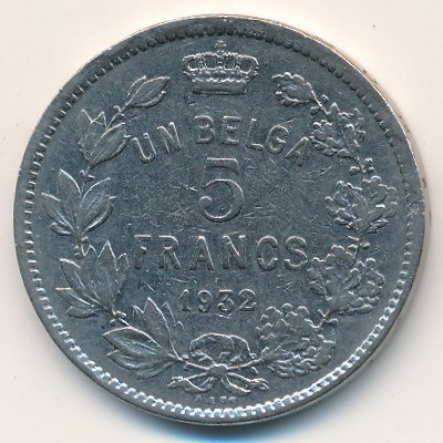 Бельгия, 5 франков (1930–1934 г.)